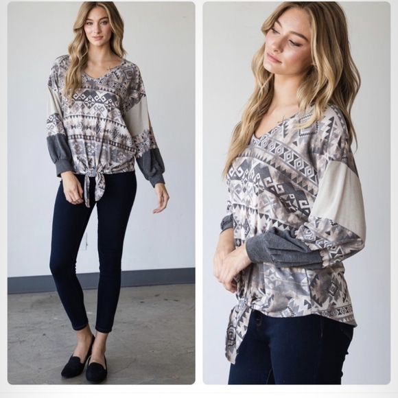 Aztec Print Top - Picture 3 of 3